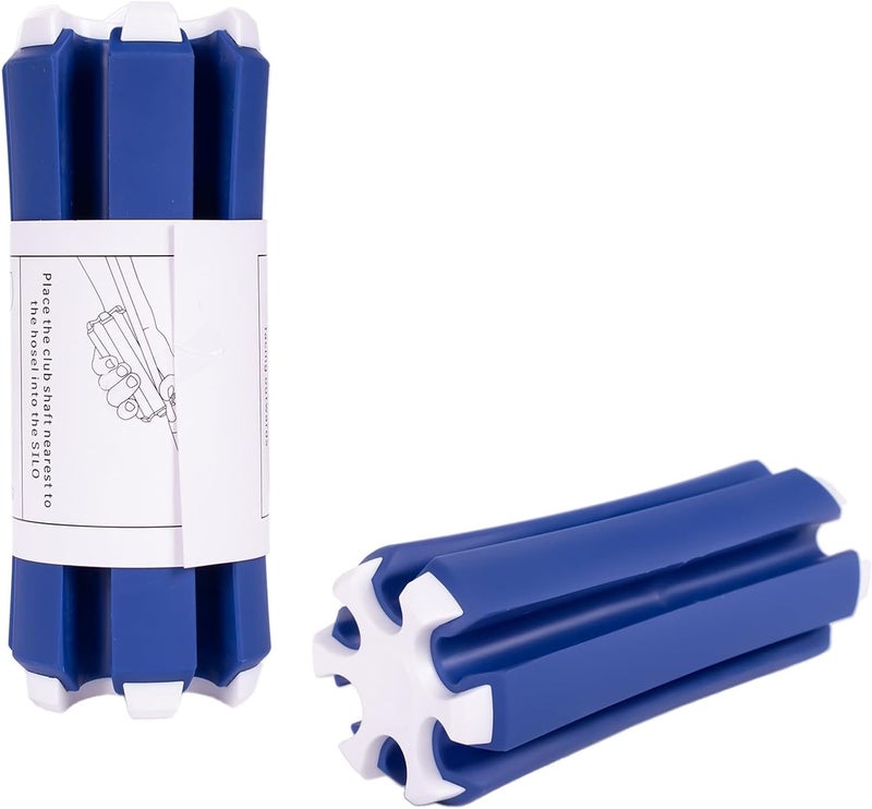 coldpa Golf Club Holder, Golf Club Organizer Support Stand, Cylindrical Holder for 6 Golf Club, Easy-Access Golfing Accessory with Strap, Reduces Clutter in Golf Bag (Blue and White) - Image 1